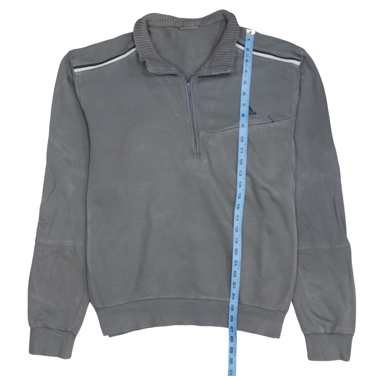 Mens UK Size L adidas Grey 1/2 Zip Sweatshirt