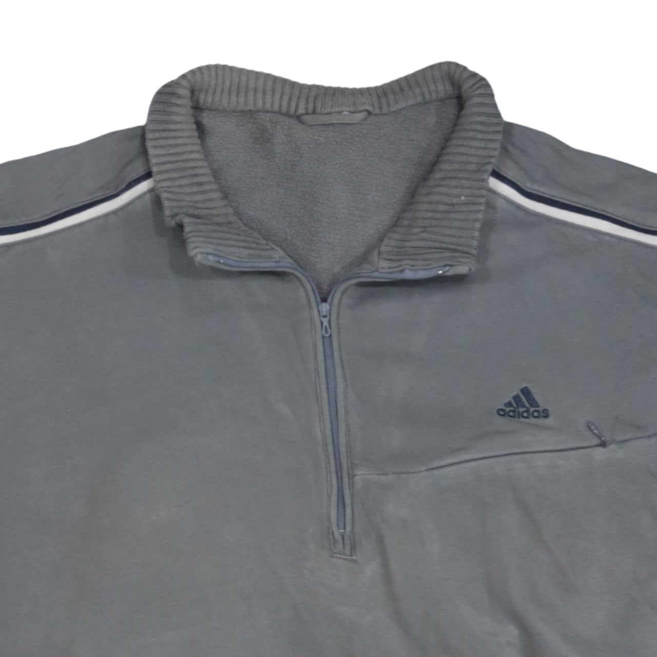 Mens UK Size L adidas Grey 1/2 Zip Sweatshirt