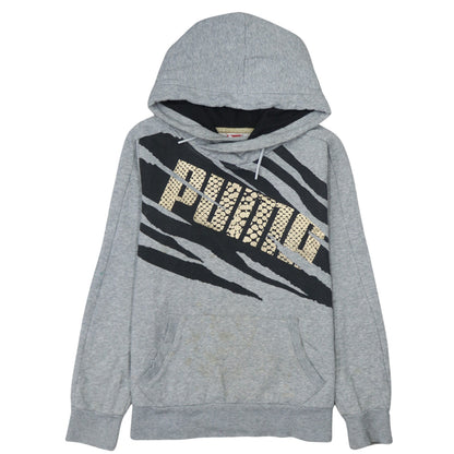 Womens UK Size 12 PUMA Grey Pullover Hoodie