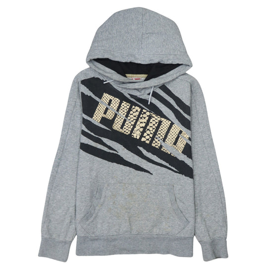 Womens UK Size 12 PUMA Grey Pullover Hoodie