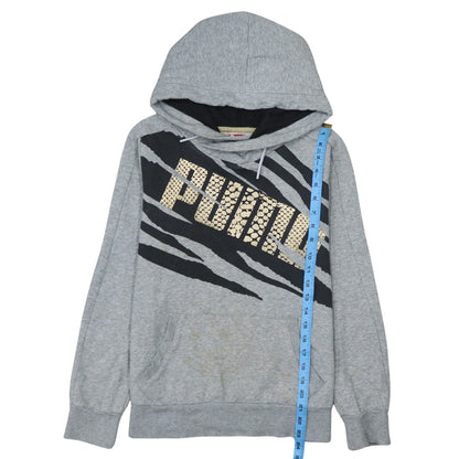 Womens UK Size 12 PUMA Grey Pullover Hoodie