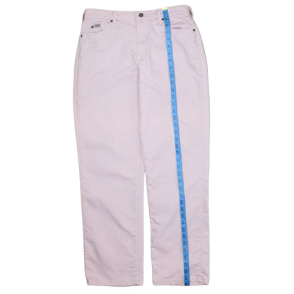 Lee Womens Pink Relaxed Straight Leg High Waist Jeans Size 8