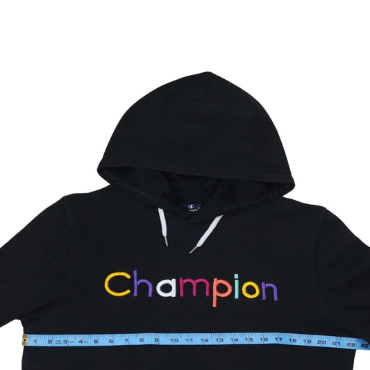 Womens UK Size L Champion Black Pullover Hoodie