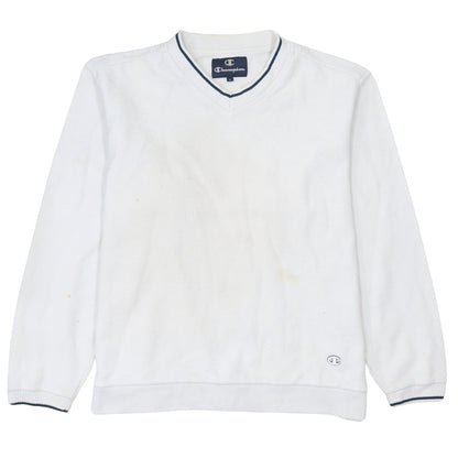 Mens UK Size L Champion White Pullover Jumper