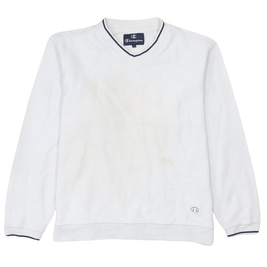 Mens UK Size L Champion White Pullover Jumper