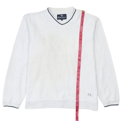 Mens UK Size L Champion White Pullover Jumper