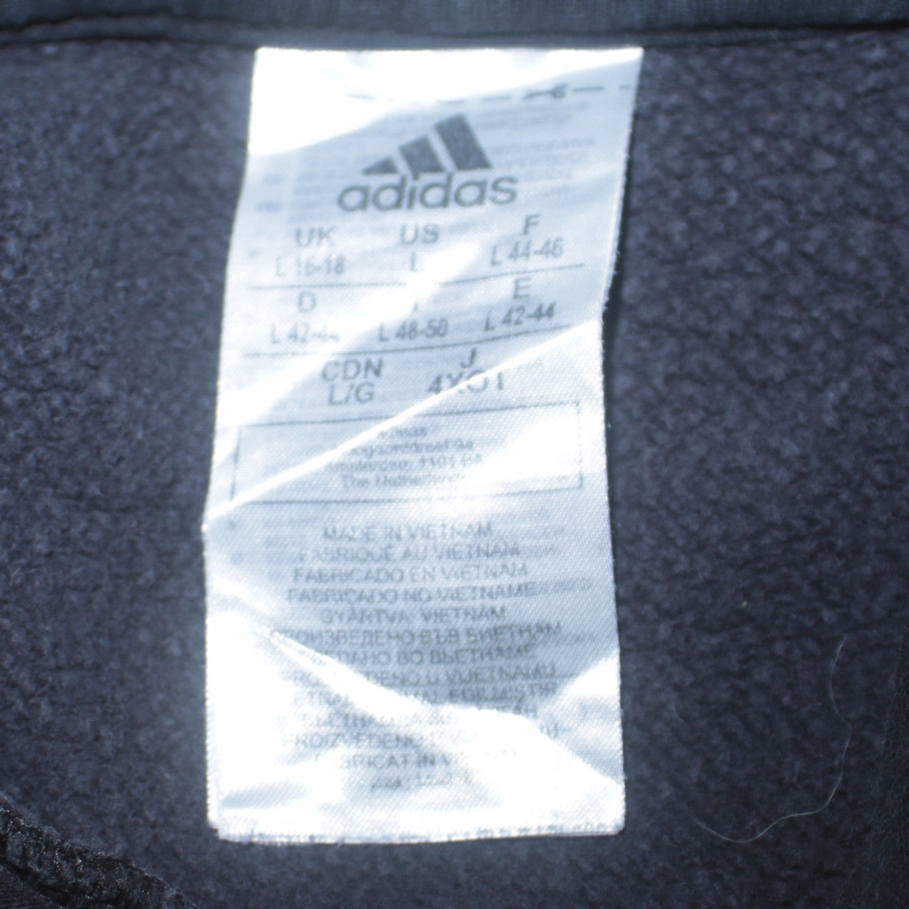 Womens UK Size L adidas Black Pullover Hoodie