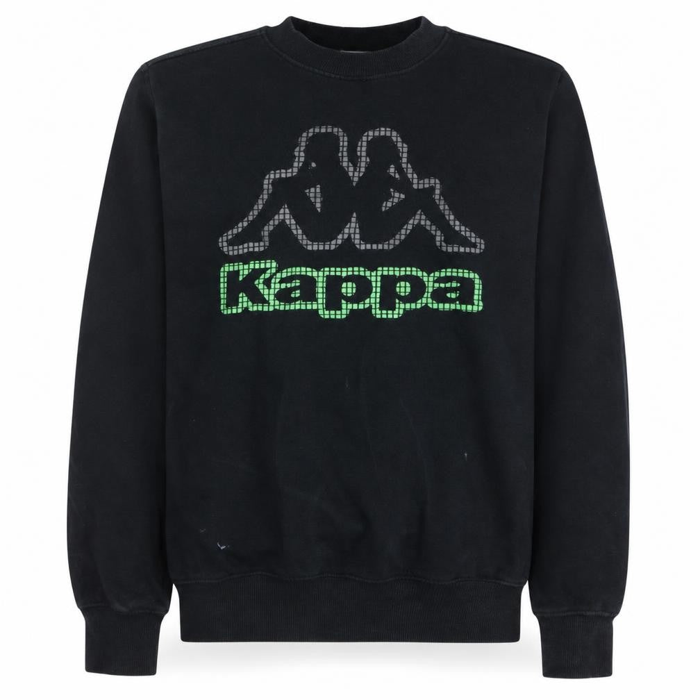 Mens UK Size M Kappa Black Pullover Sweatshirt