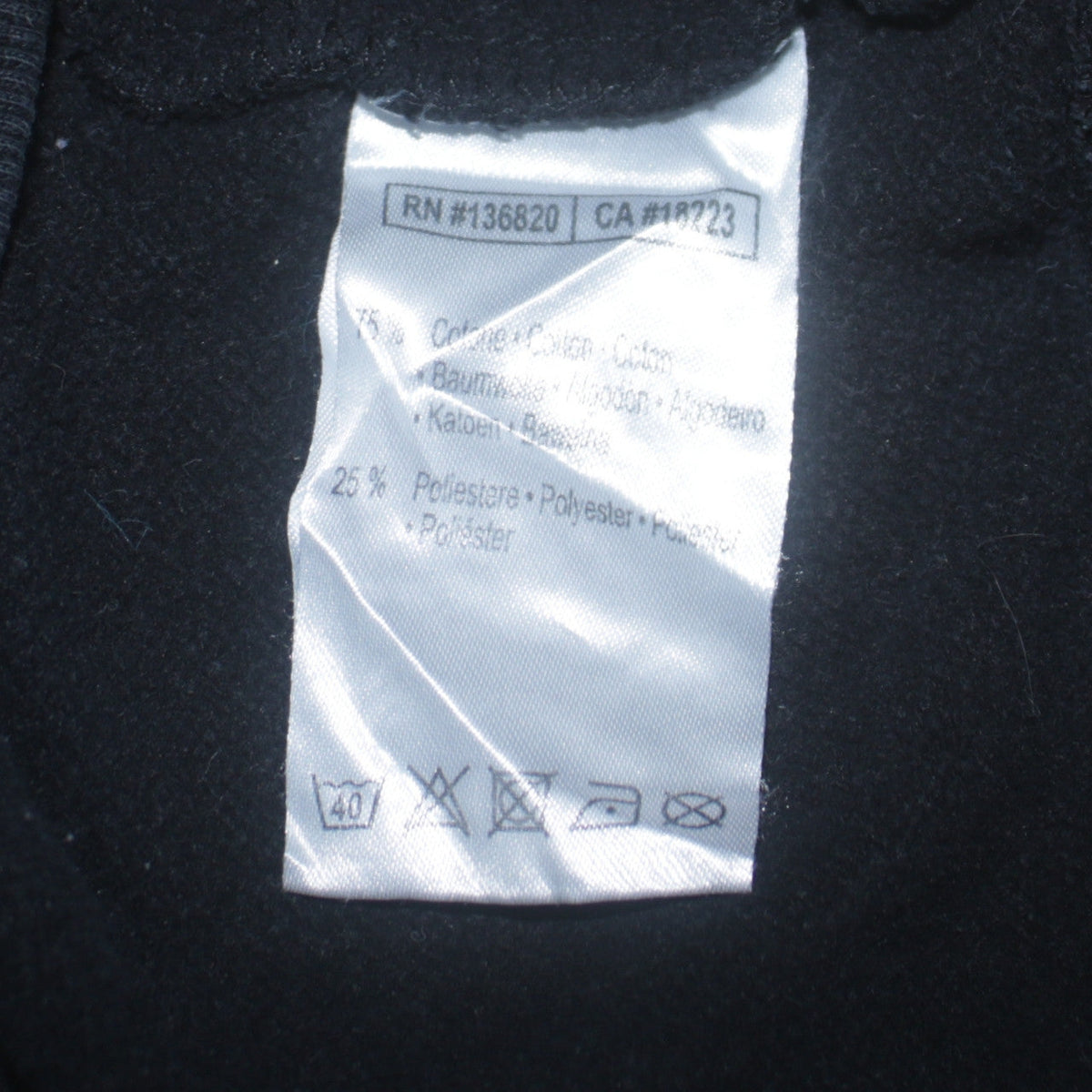 Mens UK Size M Kappa Black Pullover Sweatshirt