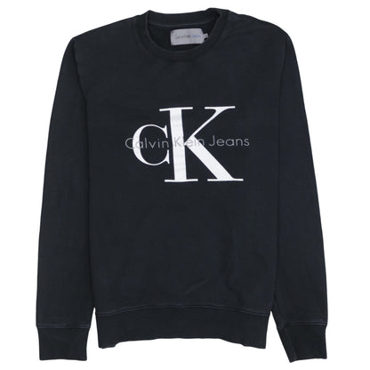 Mens UK Size M Calvin Klein Jeans Black Pullover Sweatshirt