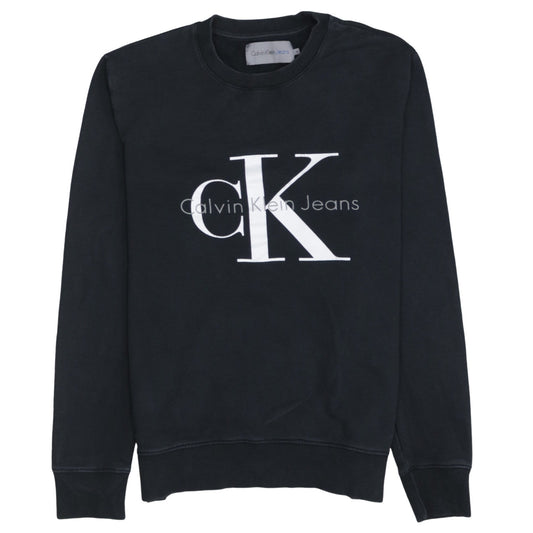 Mens UK Size M Calvin Klein Jeans Black Pullover Sweatshirt