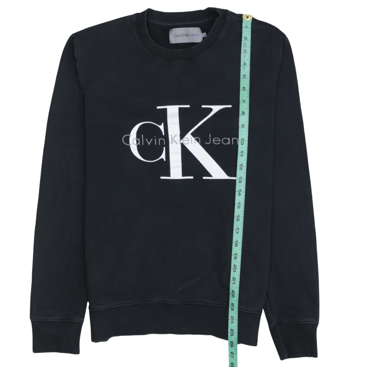 Mens UK Size M Calvin Klein Jeans Black Pullover Sweatshirt