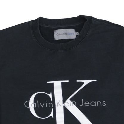 Mens UK Size M Calvin Klein Jeans Black Pullover Sweatshirt