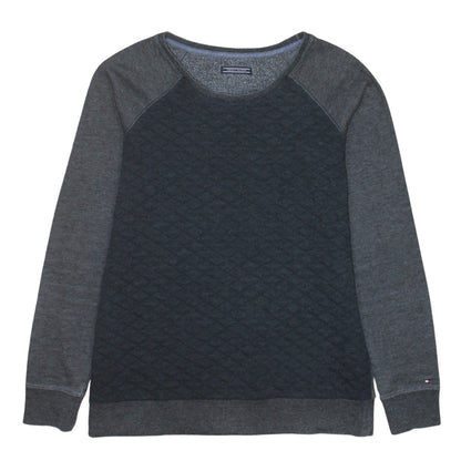 Mens UK Size L Tommy Hilfiger Grey Pullover Sweatshirt