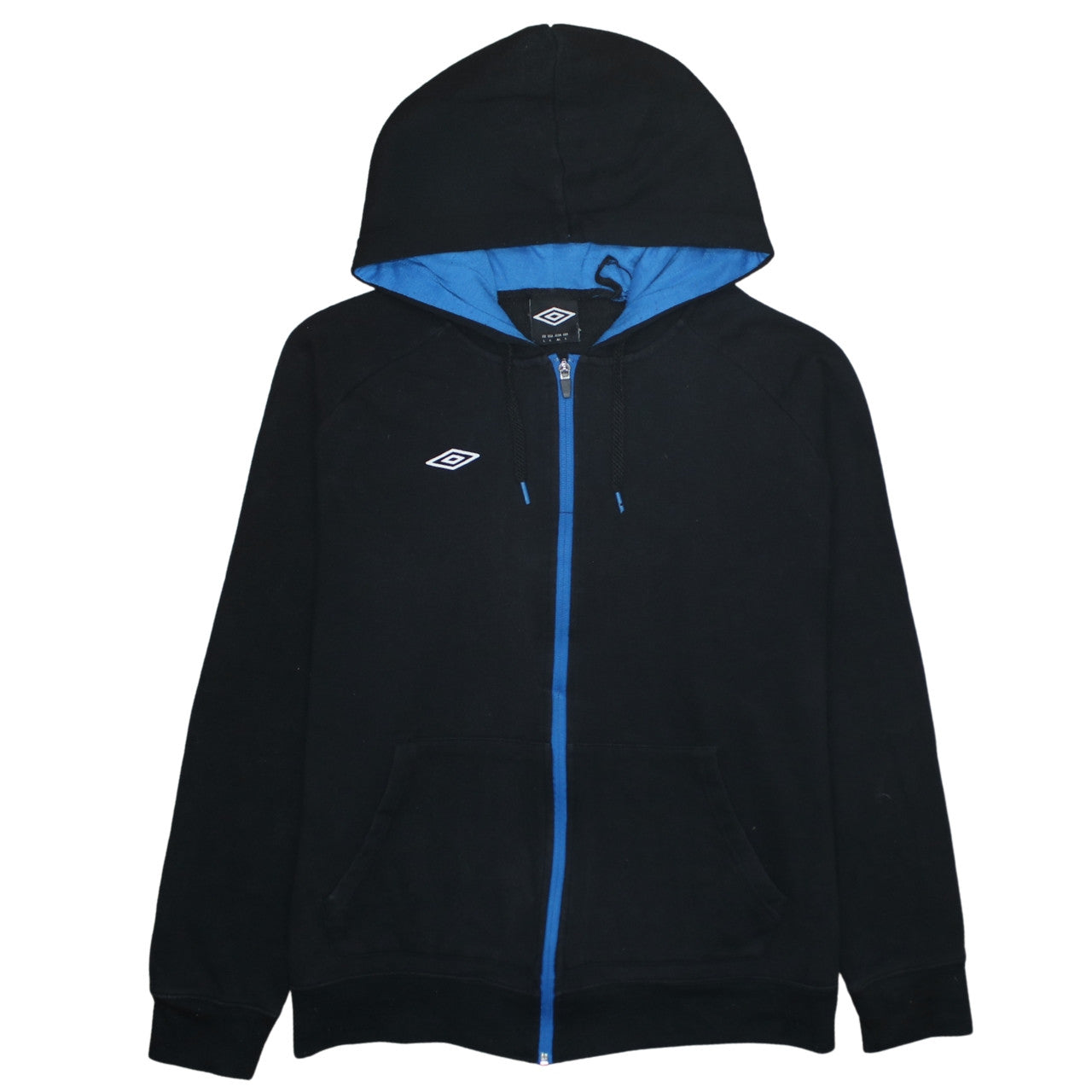 Mens UK Size L Umbro Black Full Zip Hoodie