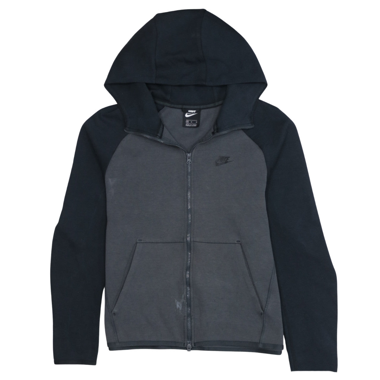Mens UK Size M Nike Grey Full Zip Hoodie
