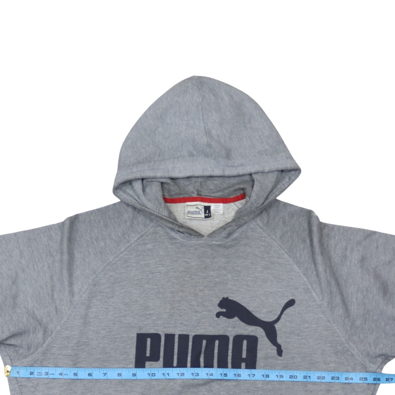 Mens UK Size L PUMA Grey Pullover Hoodie