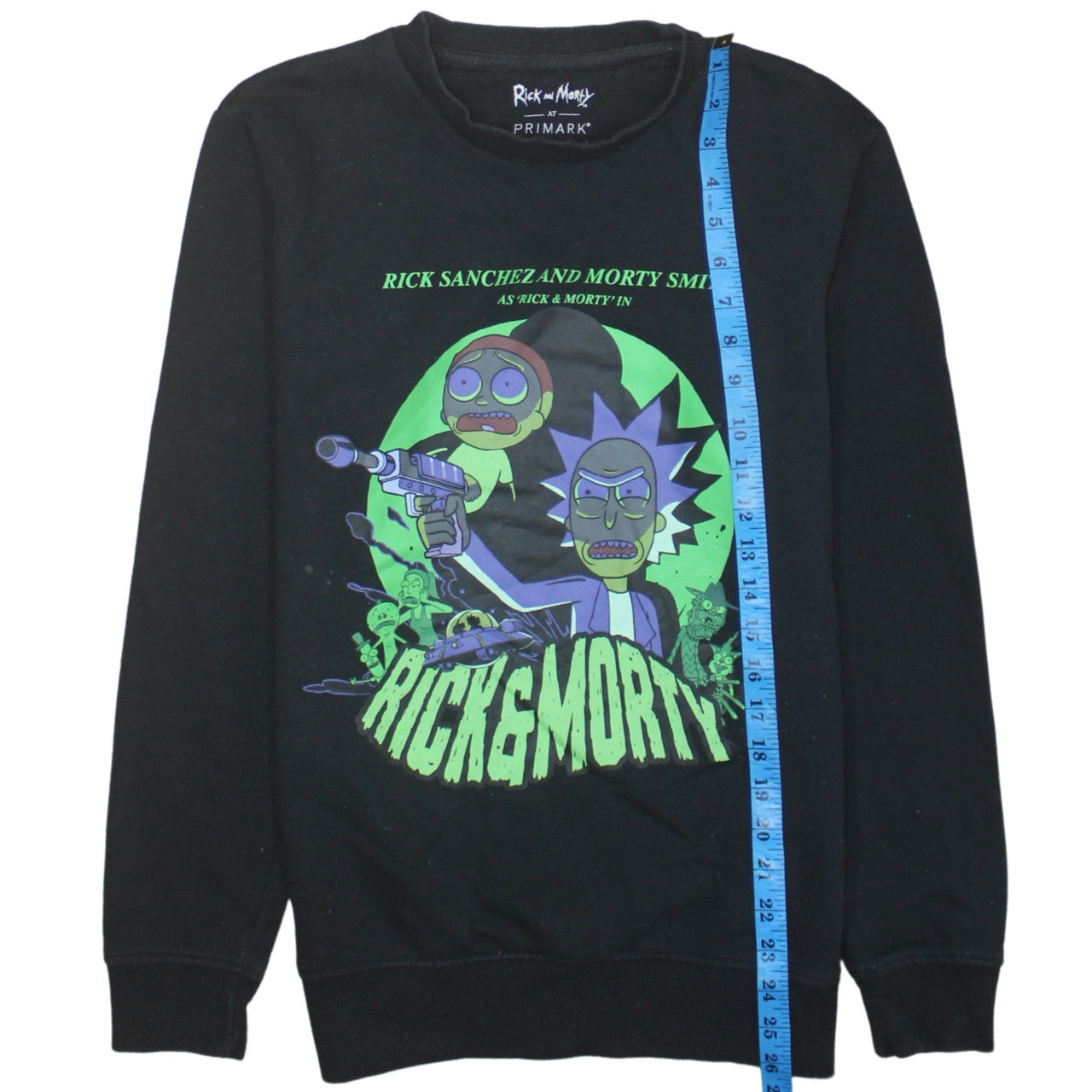 Mens UK Size S Primark Black Pullover Sweatshirt