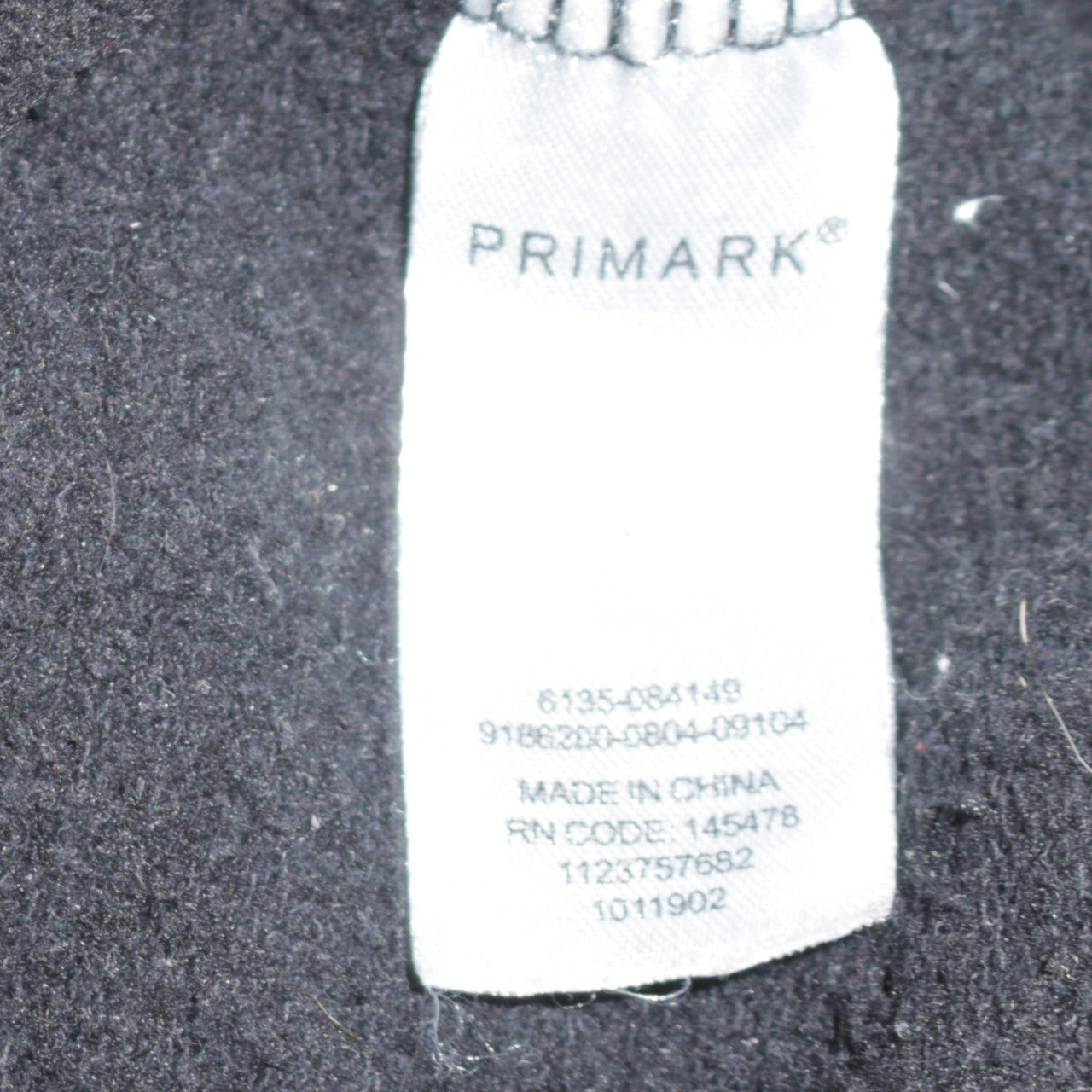 Mens UK Size S Primark Black Pullover Sweatshirt