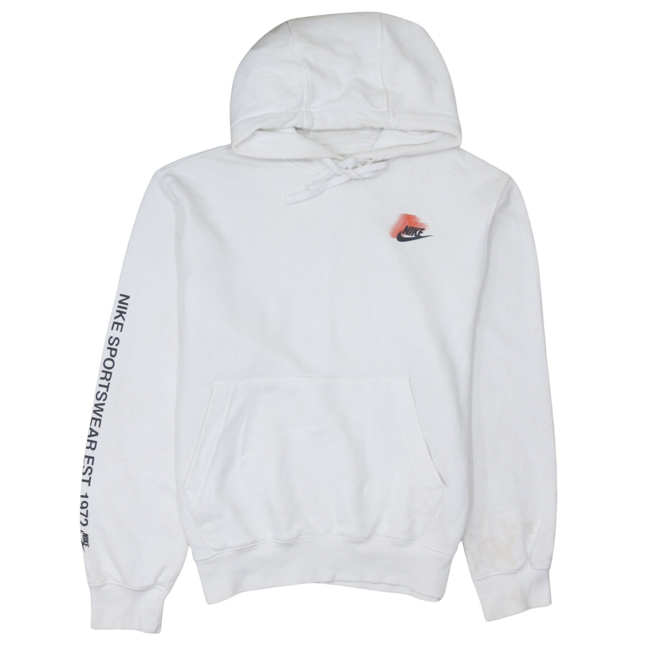 Mens UK Size S Nike White Pullover Hoodie