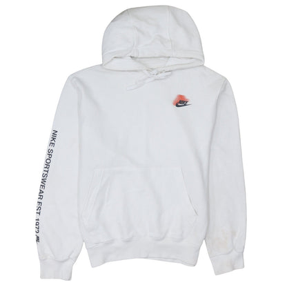 Mens UK Size S Nike White Pullover Hoodie