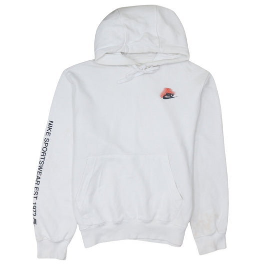 Mens UK Size S Nike White Pullover Hoodie
