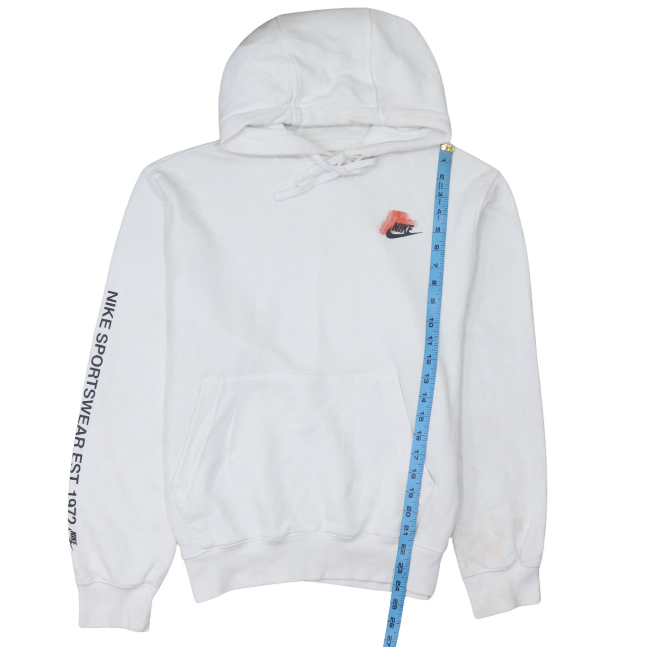 Mens UK Size S Nike White Pullover Hoodie