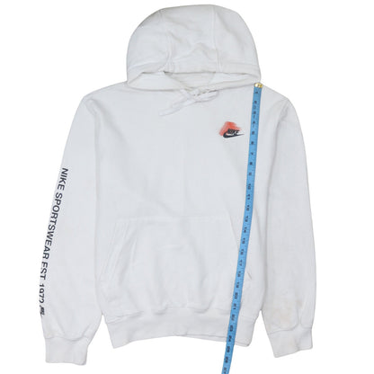 Mens UK Size S Nike White Pullover Hoodie