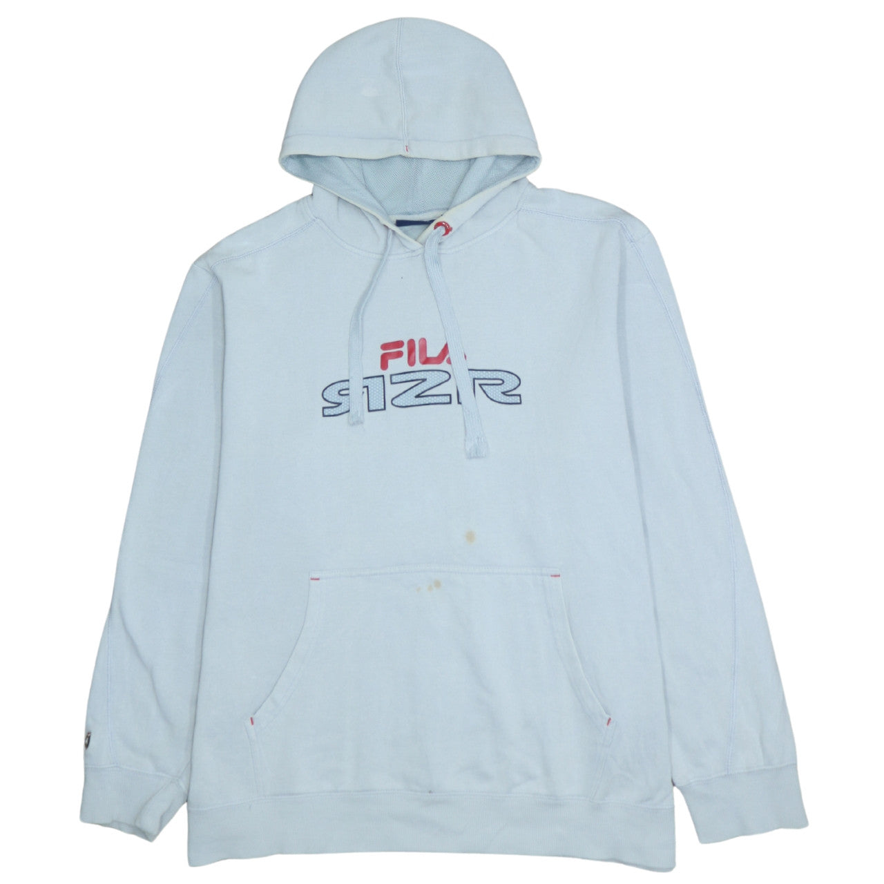 Mens UK Size 2XL FILA Blue Pullover Hoodie