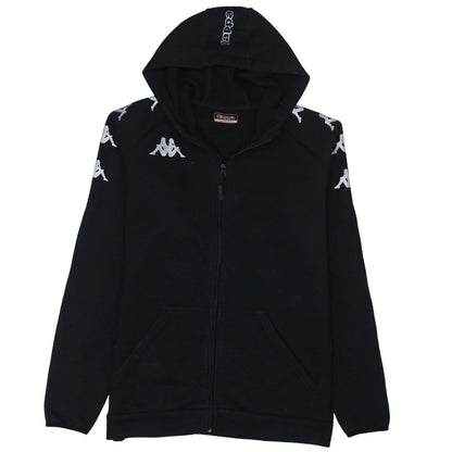 Mens UK Size L Kappa Black Full Zip Hoodie