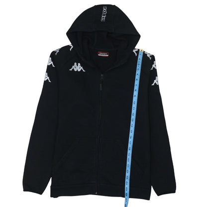Mens UK Size L Kappa Black Full Zip Hoodie
