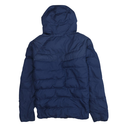 Nike Boys Blue XL Hooded Puffer Jacket Winter Zip Coat