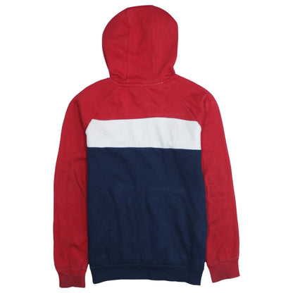 Adidas Boys Red Navy Colourblock Pullover Hoodie Size 14 Years