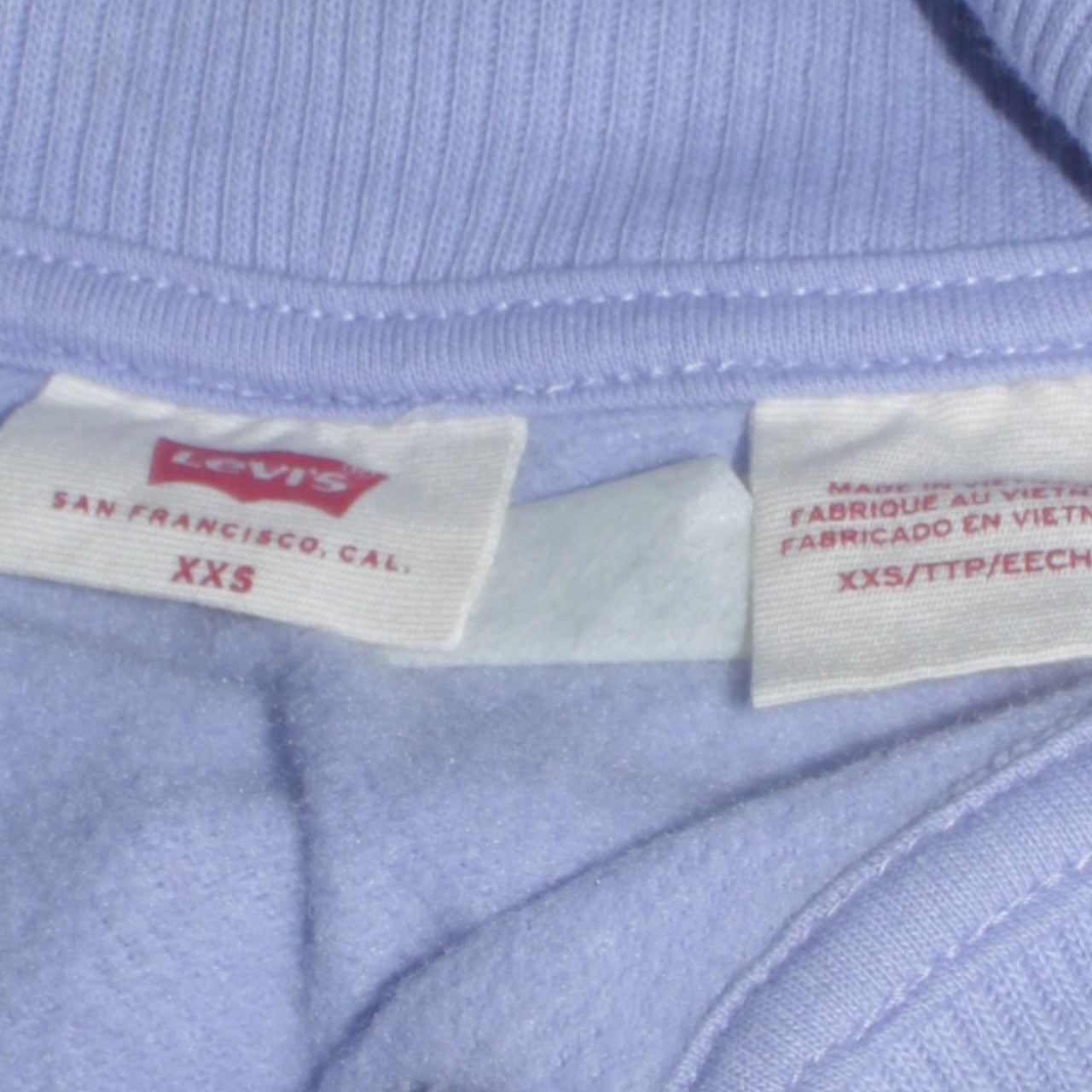 Womens UK Size 2XS Levi's Blue Pullover Sweatshirt