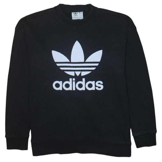 Womens UK Size 12 adidas Black Pullover Sweatshirt