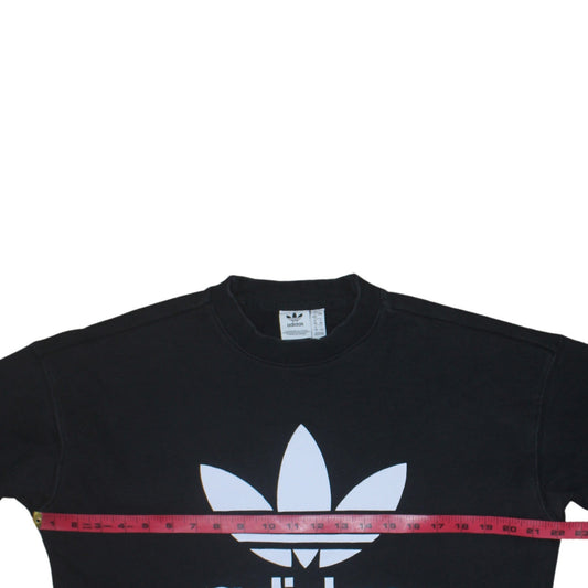 Womens UK Size 12 adidas Black Pullover Sweatshirt