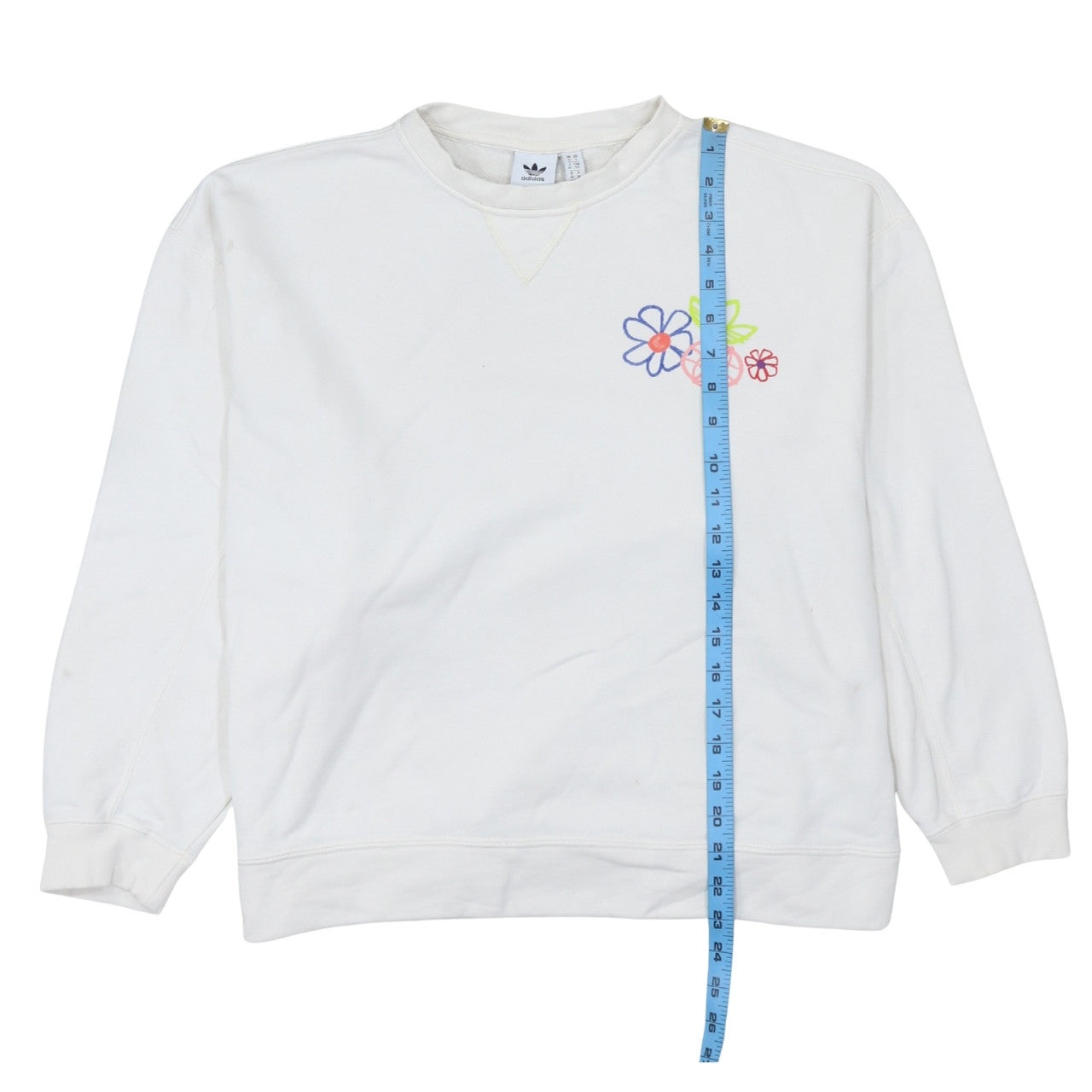 Womens UK Size 12 adidas White Pullover Sweatshirt
