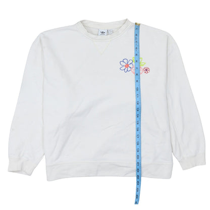Womens UK Size 12 adidas White Pullover Sweatshirt