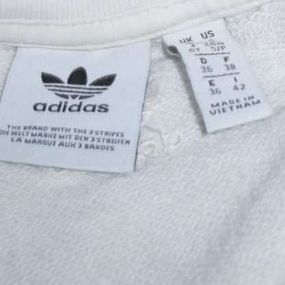 Womens UK Size 12 adidas White Pullover Sweatshirt
