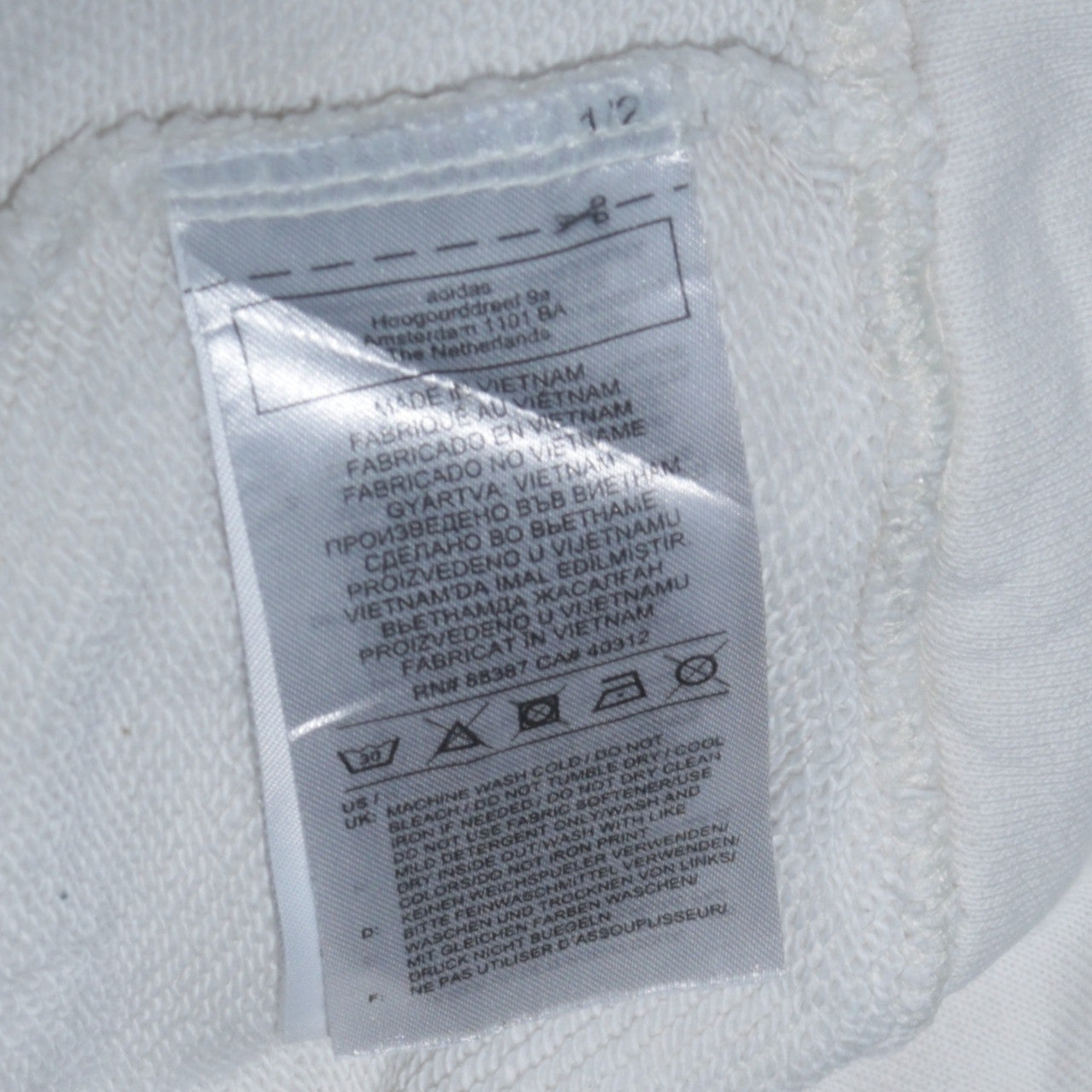 Womens UK Size 12 adidas White Pullover Sweatshirt