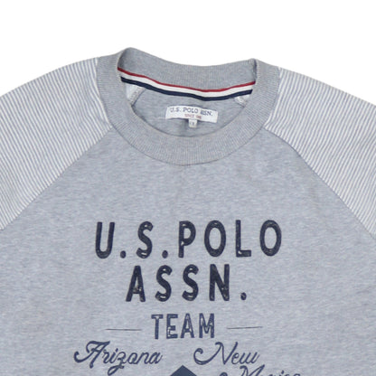 U.S. Polo Assn. Men's Grey Crew Neck Sweatshirt Size S Regular Fit
