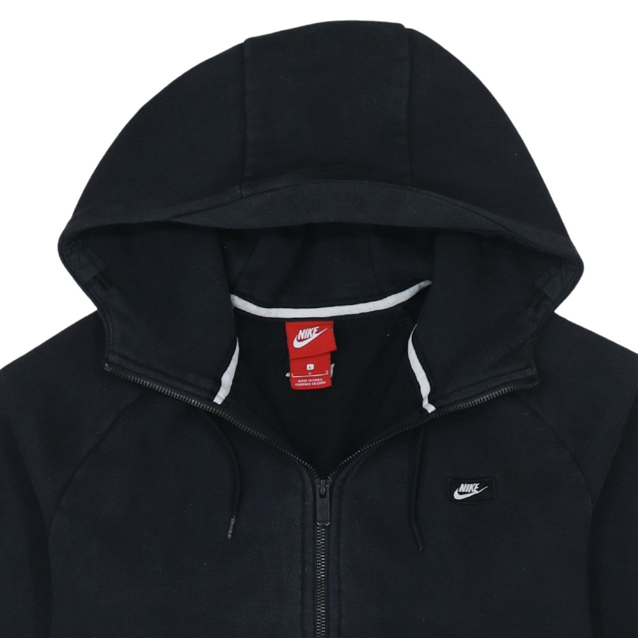 Mens UK Size L Nike Black Full Zip Hoodie