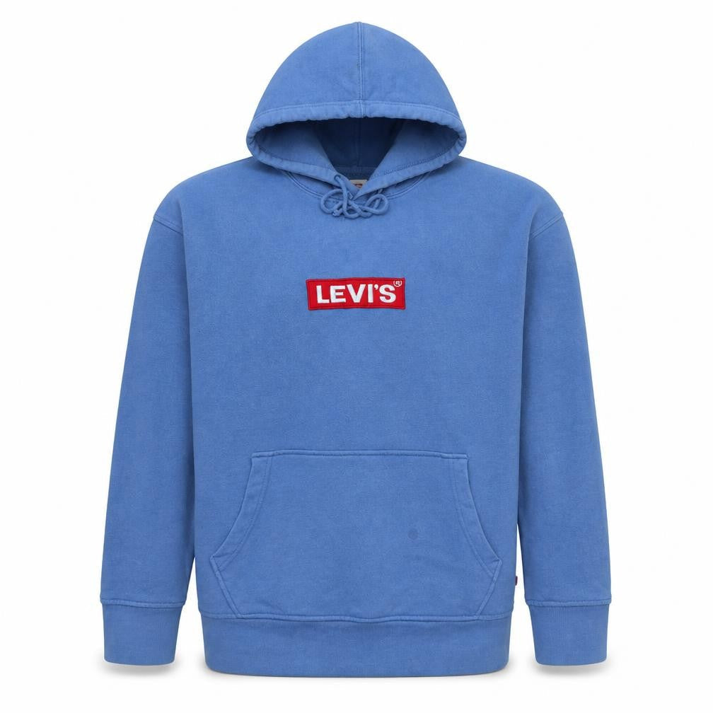 Mens UK Size M Levi's Blue Pullover Hoodie