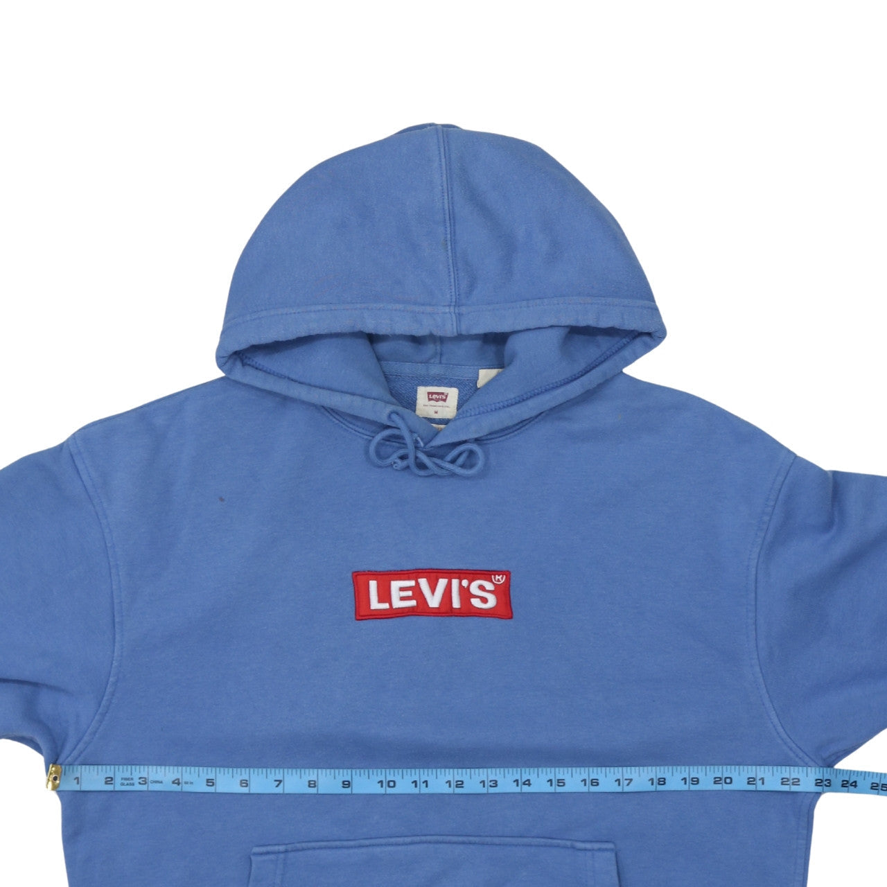 Mens UK Size M Levi's Blue Pullover Hoodie