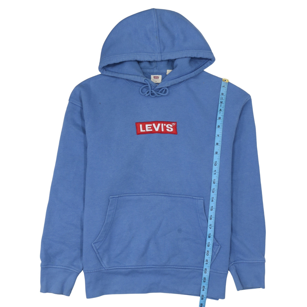 Mens UK Size M Levi's Blue Pullover Hoodie