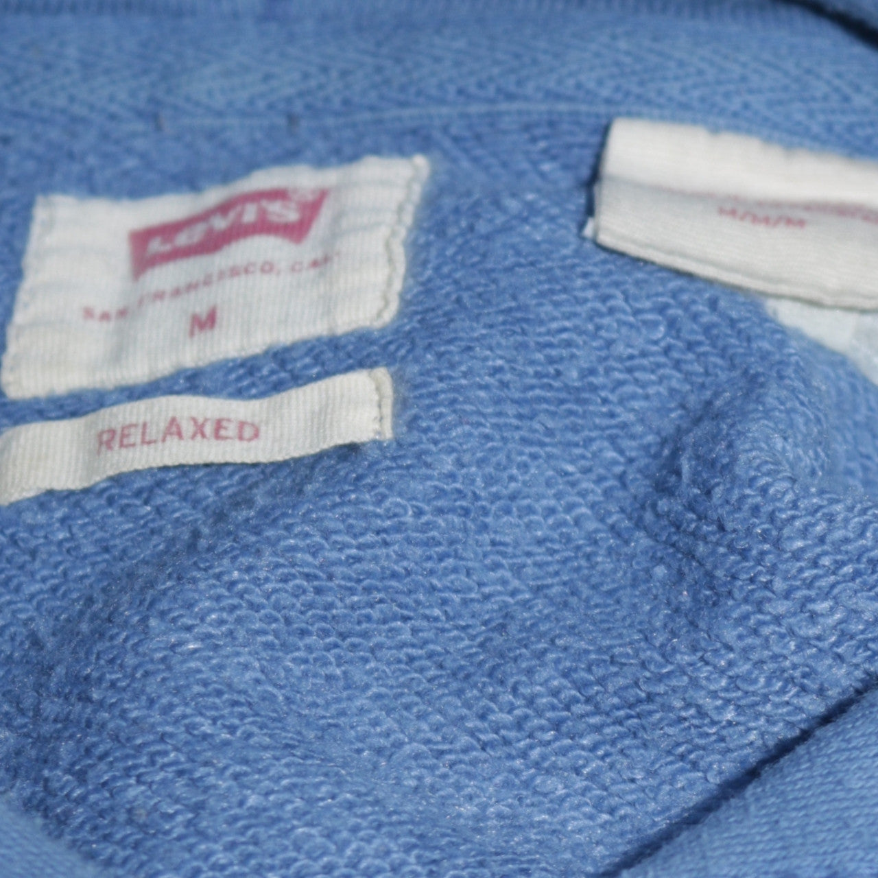 Mens UK Size M Levi's Blue Pullover Hoodie