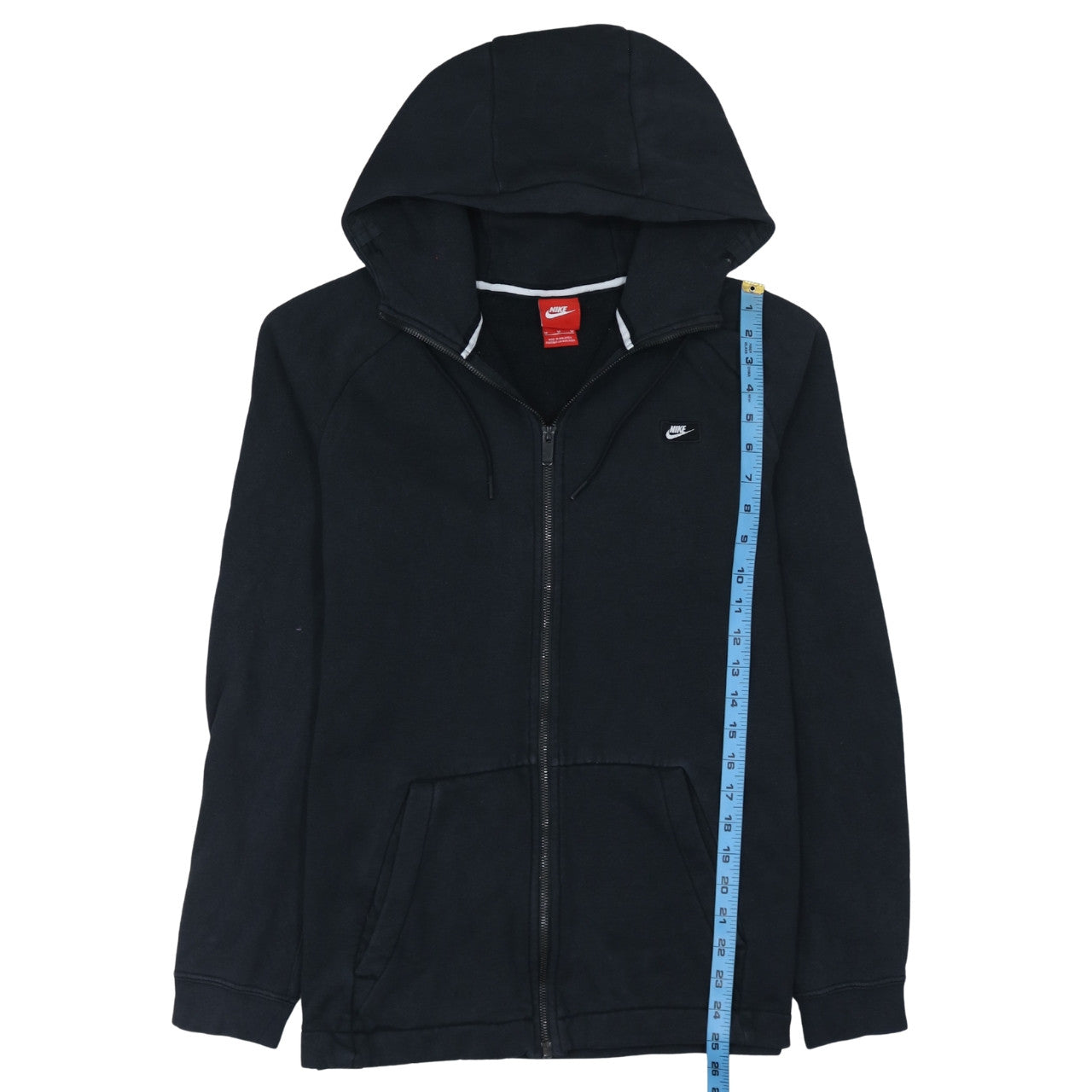 Mens UK Size M Nike Black Full Zip Hoodie