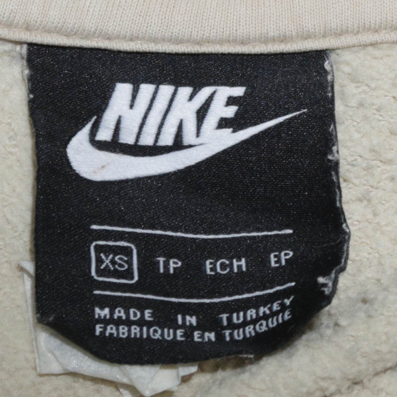 Womens UK Size XS Nike Beige Pullover Hoodie