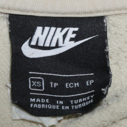 Womens UK Size XS Nike Beige Pullover Hoodie