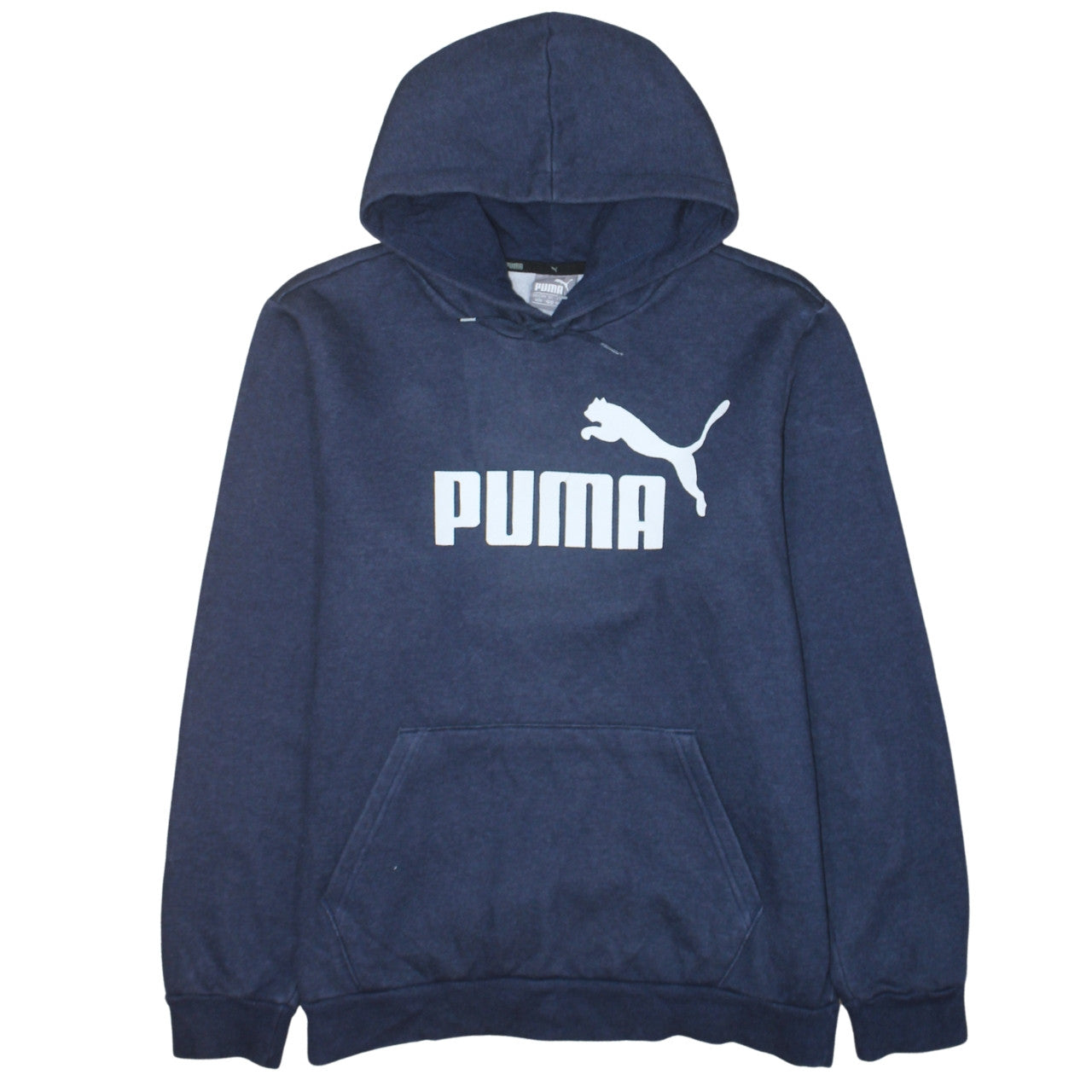 Mens UK Size M PUMA Blue Pullover Hoodie